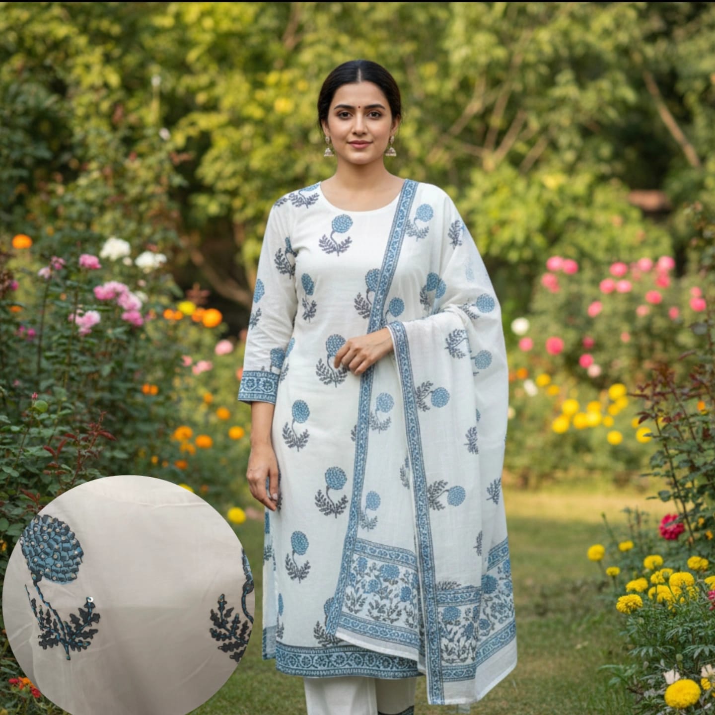 Indigo Block Print 3PC Set
