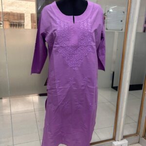 Yufta Peach Cotton Lucknowi Top 7908TOPPC-XL-202607-38